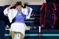 Elena Rybakina at the Mubadala Abu Dhabi Open